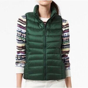 NEW! Uniqlo Ultra Lightweight Down Puffer Vest Full Zip Packable Green SZ M